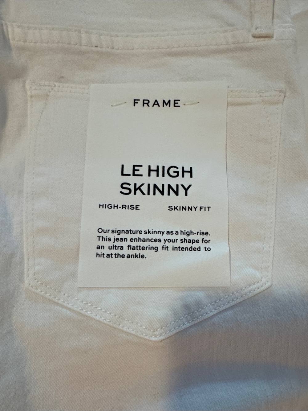 Frame Denim White High Skinny Jeans